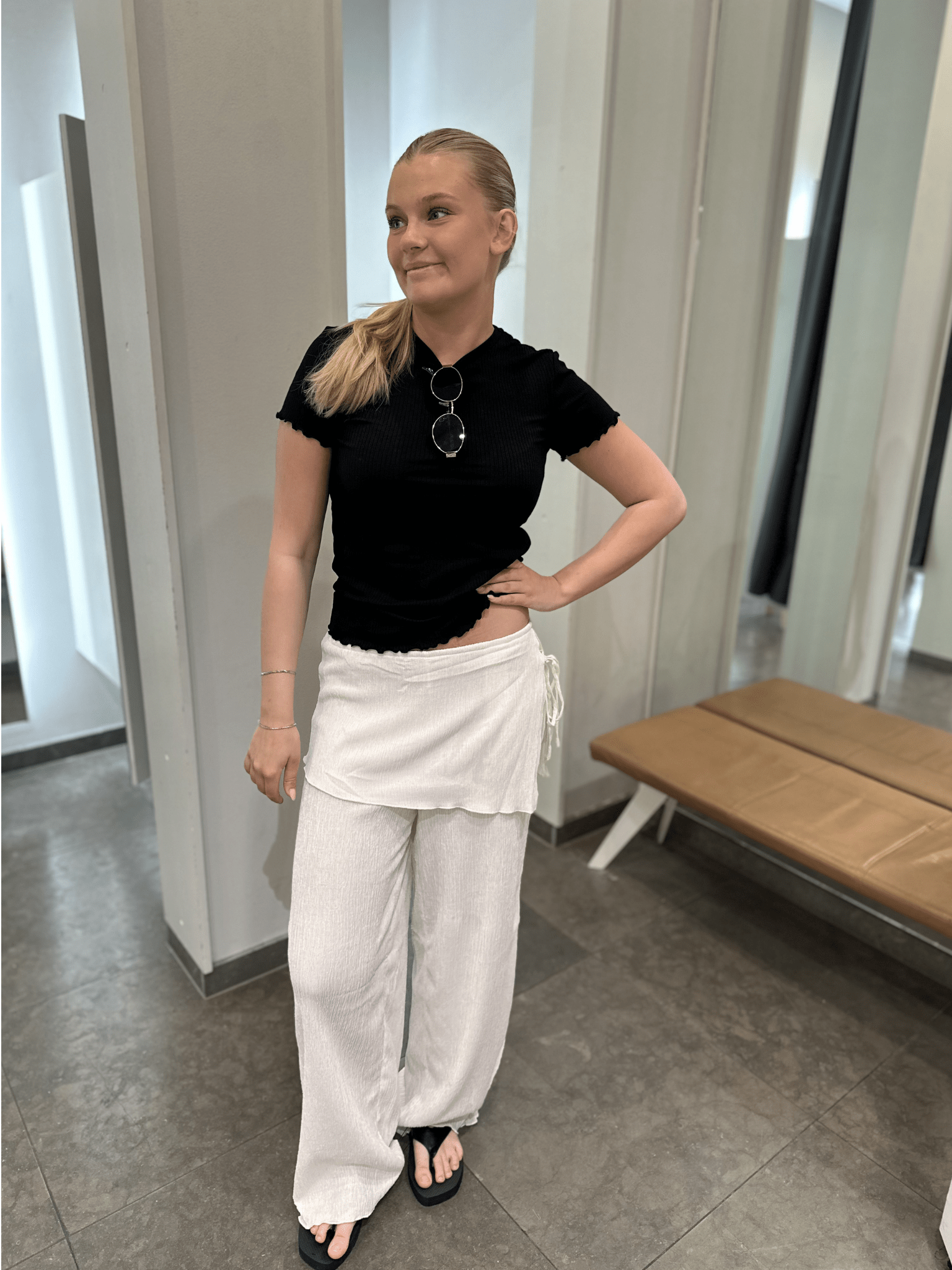 VMNORA Trousers - Snow White - VERO MODA & VILA Bergvik